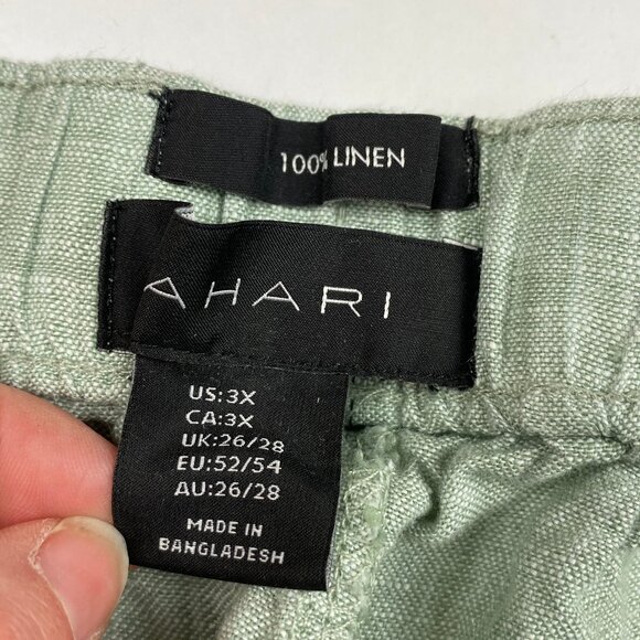 Tahari 100% Linen Shorts Women's Size 3X Sage Green - Picture 6 of 11